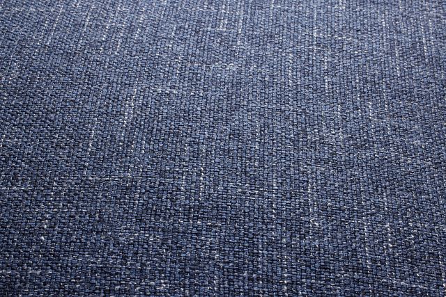 Harper Dark Blue Fabric Left Bumper Sectional (1)