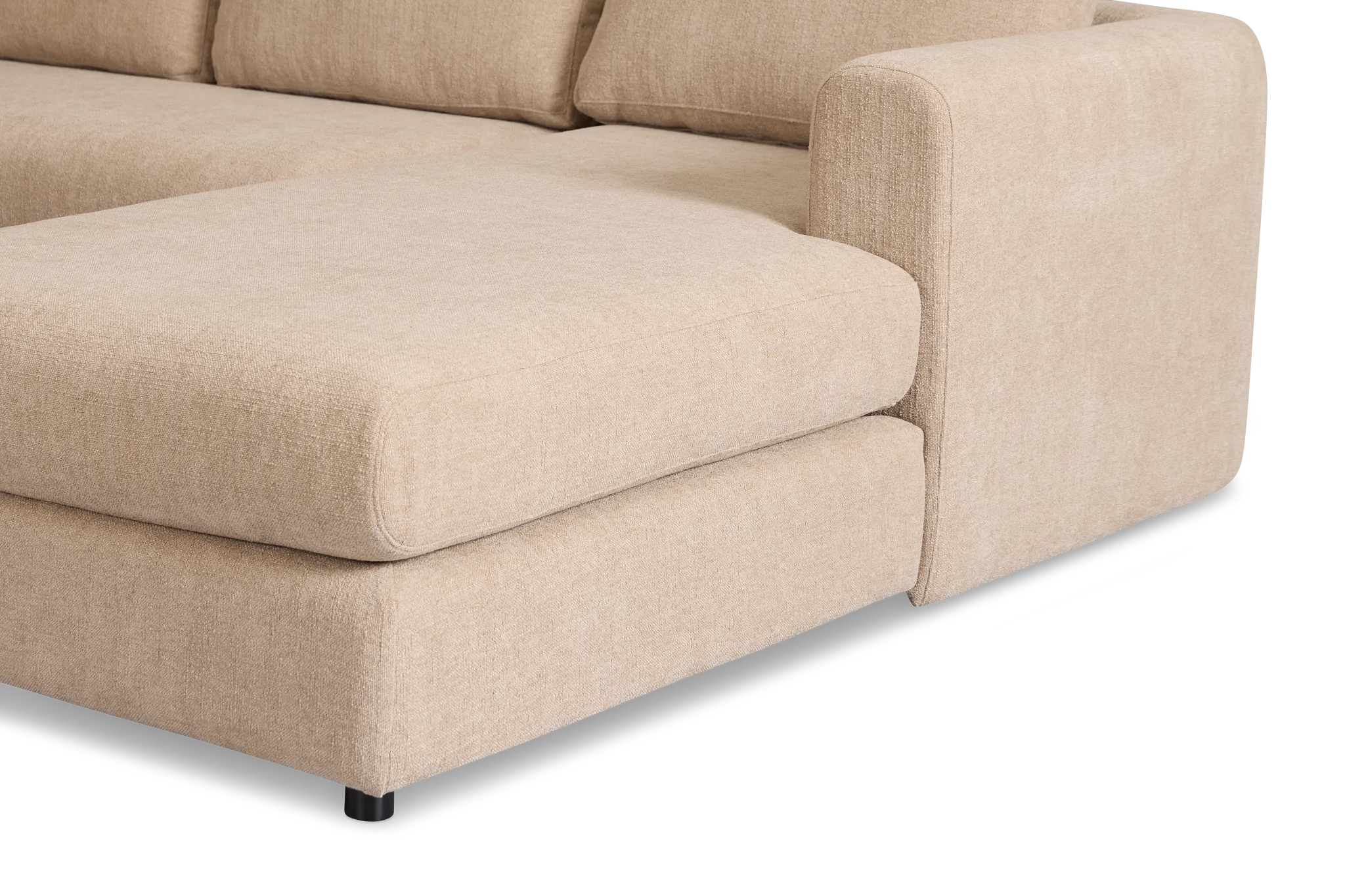 Alma Taupe Fabric Medium Right Chaise Sectional