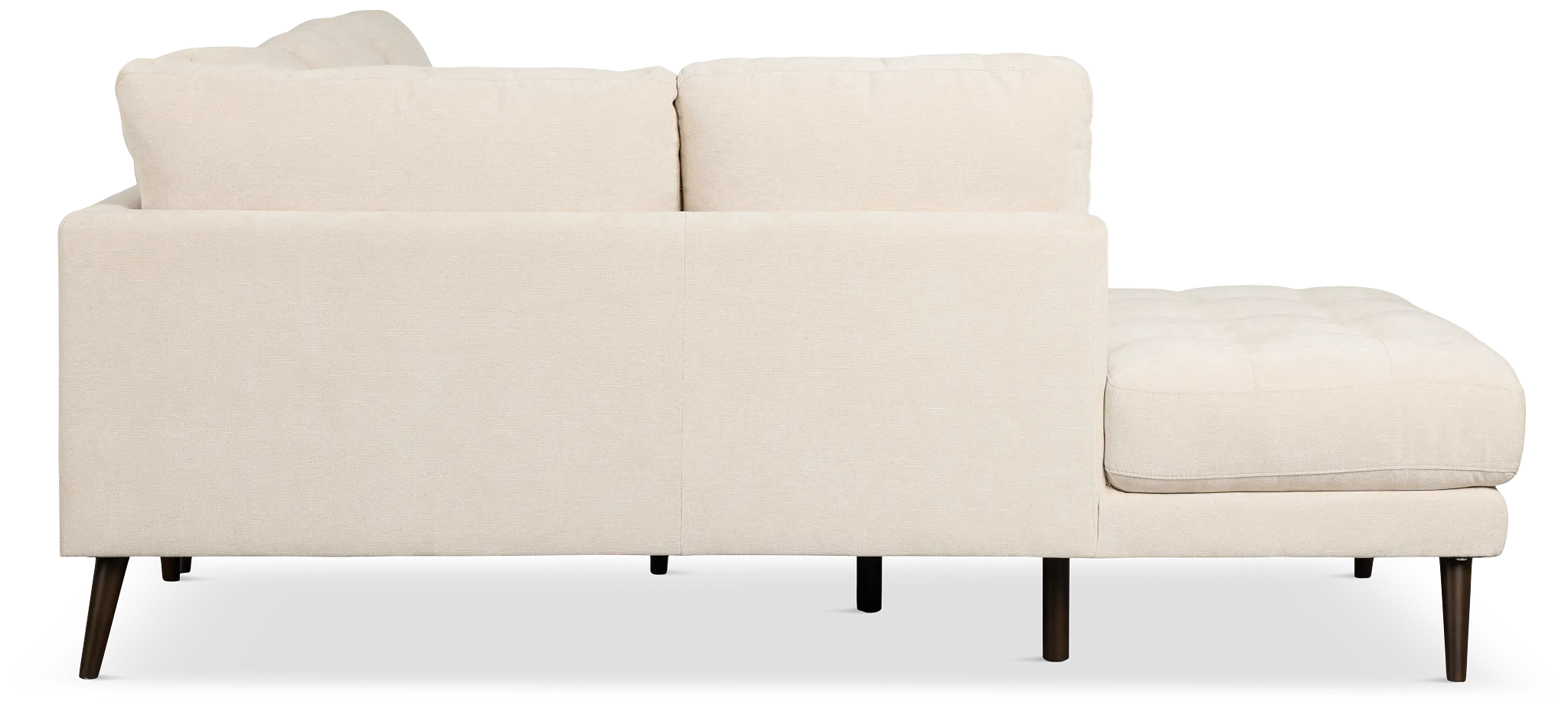 Indie Beige Fabric Small Left Bumper Sectional