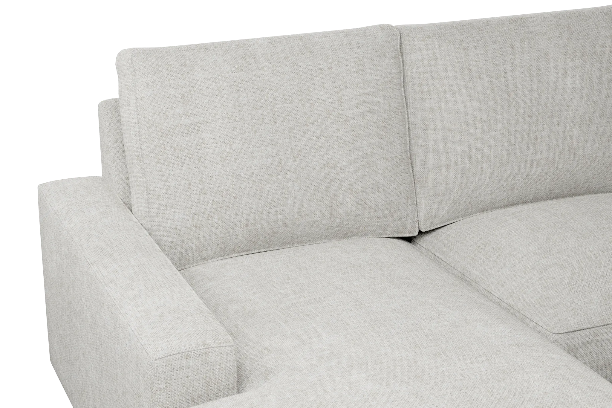 Edgewater Elevation Khaki Large Left Chaise Sectional