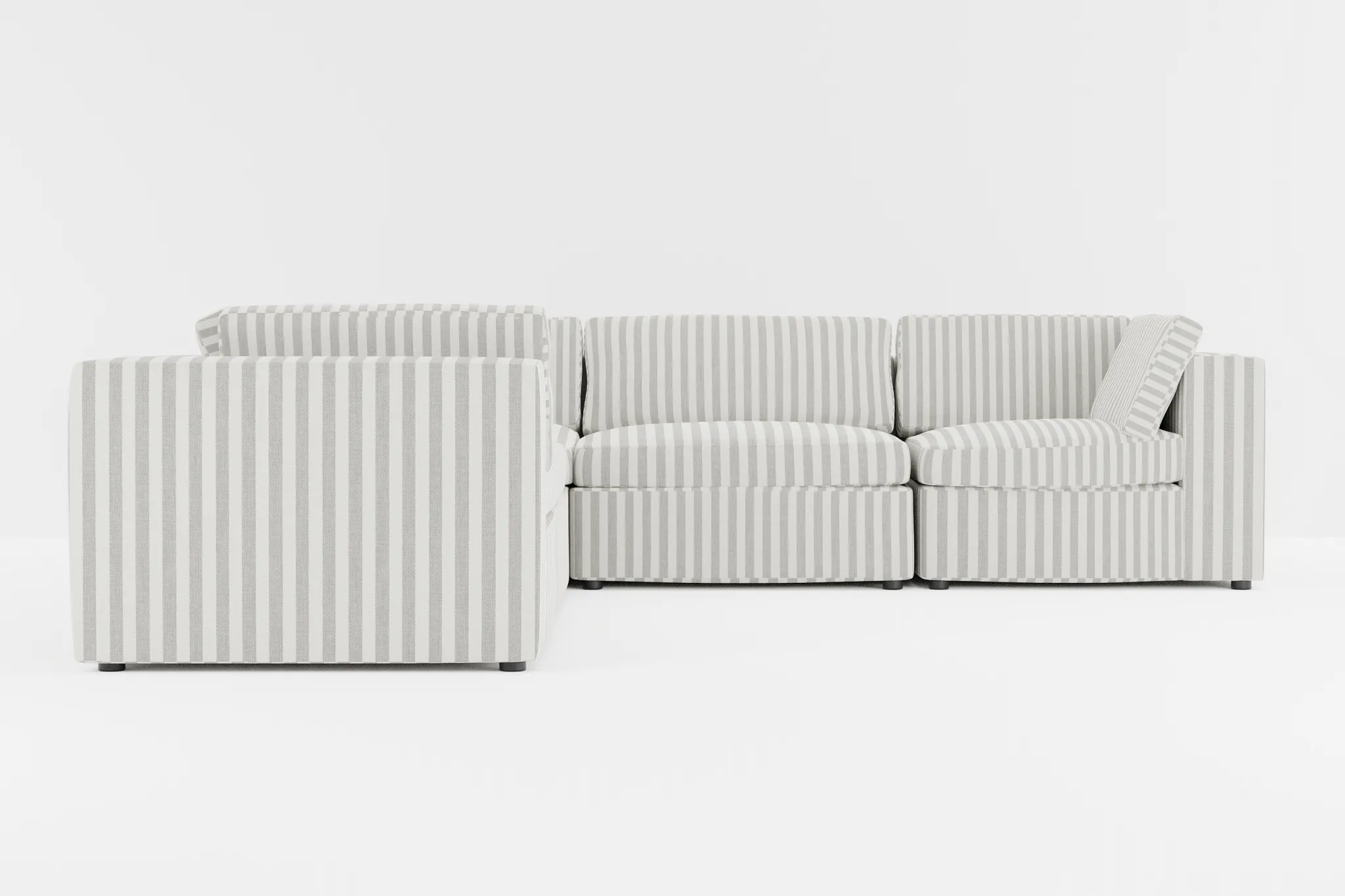 Destin Sea Lane Dark Gray Fabric 5-piece Modular Sectional