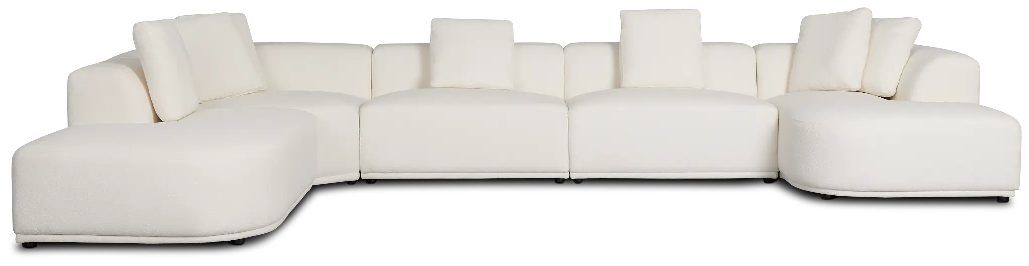 Catalina White Fabric Large Right Chaise Sectional Catalina White Fabric Large Right Chaise Sectional