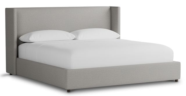 Captiva Maguire Gray 48" Upholstered Shelter Bed