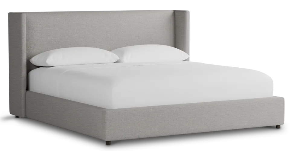 Captiva Maguire Gray 48" Upholstered Shelter Bed