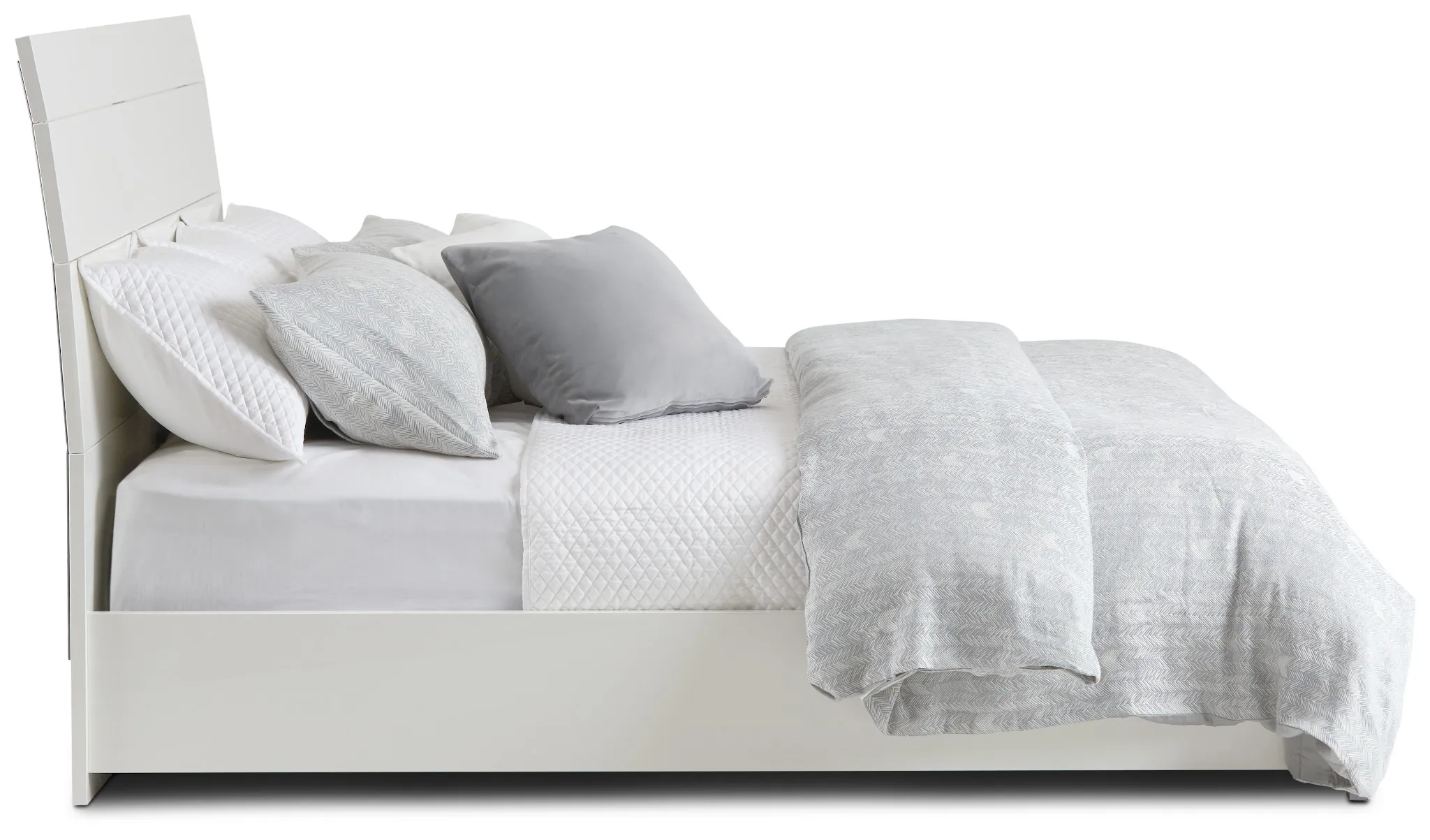 Oslo White Platform Bed