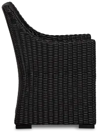 Montecito Black Cushioned Arm Chair