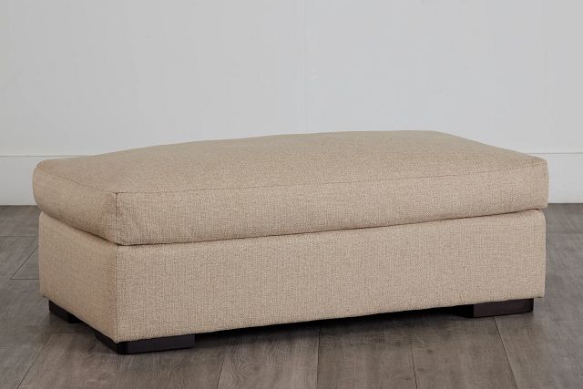 Veronica Khaki Down Ottoman