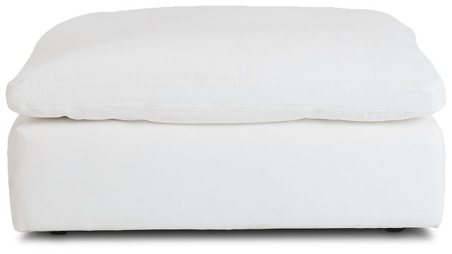 Nixon White Fabric Cocktail Ottoman