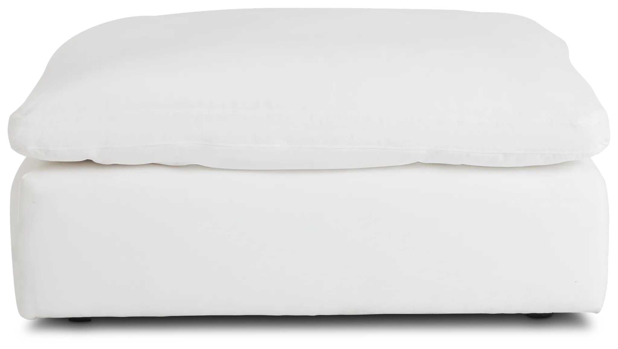 Nixon White Fabric Cocktail Ottoman