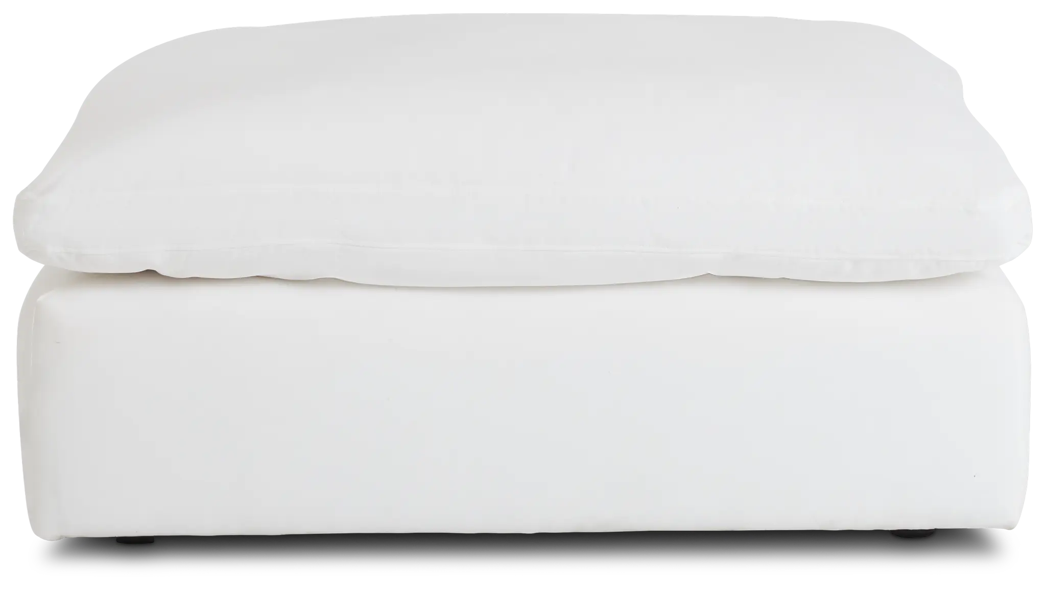 Nixon White Fabric Cocktail Ottoman Nixon White Fabric Cocktail Ottoman