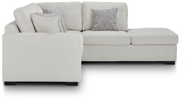 Blakely White Fabric Small Right Bumper Sectional