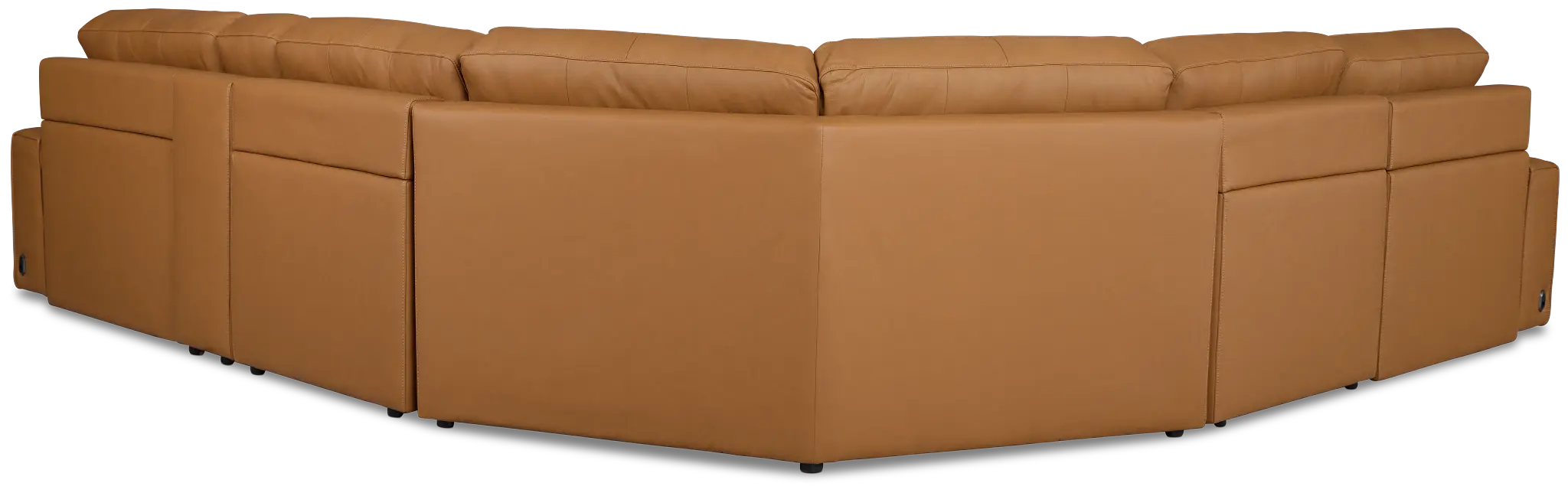 Rudy Brown Lthr/vinyl Medium Dual Power 2 Arm Extension Chaise Sectional Rudy Brown Lthr/vinyl Medium Dual Power 2 Arm Extension Chaise Sectional