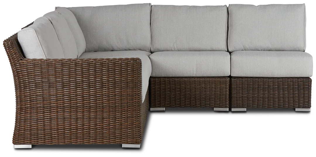 Southport Gray Left 5-piece Modular Sectional