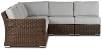 Southport Gray Left 5-piece Modular Sectional