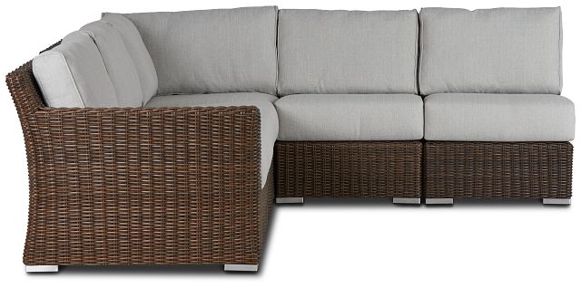 Southport Gray Left 5-piece Modular Sectional