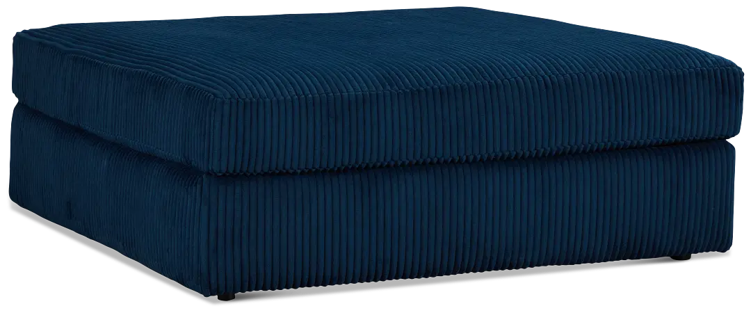 Charlie Dark Blue Fabric Cocktail Ottoman Charlie Dark Blue Fabric Cocktail Ottoman