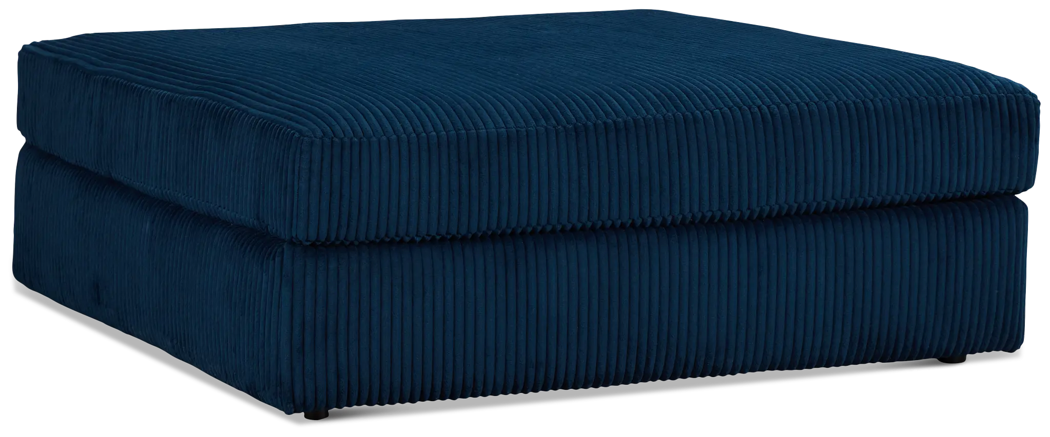 Charlie Dark Blue Fabric Cocktail Ottoman Charlie Dark Blue Fabric Cocktail Ottoman