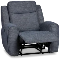 Walker Blue Fabric Recliner
