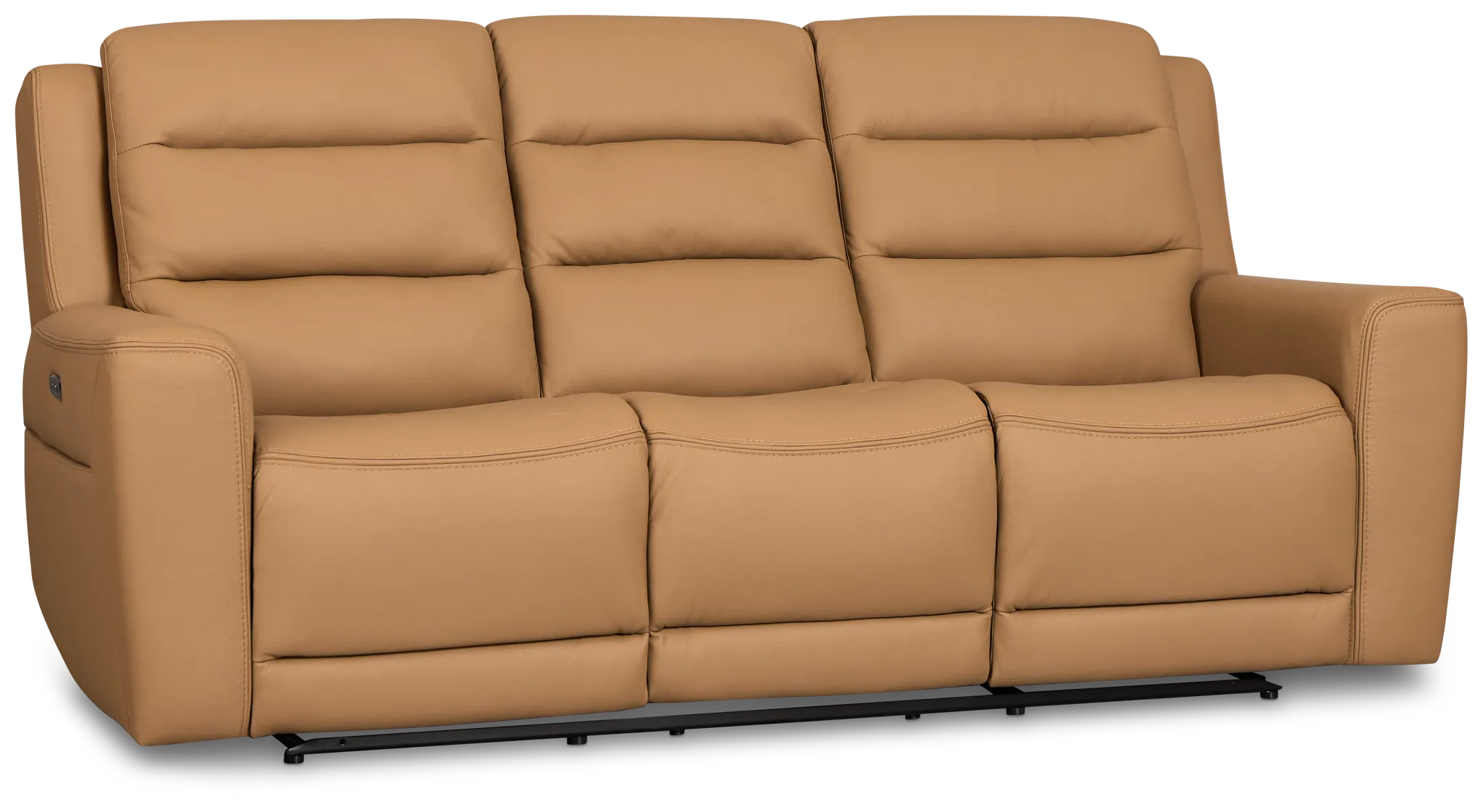 Wilder Brown Leather Power Reclining Sofa with Power Headrest