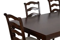 Savannah Dark Tone Rect Table, 4 Chairs & Bench