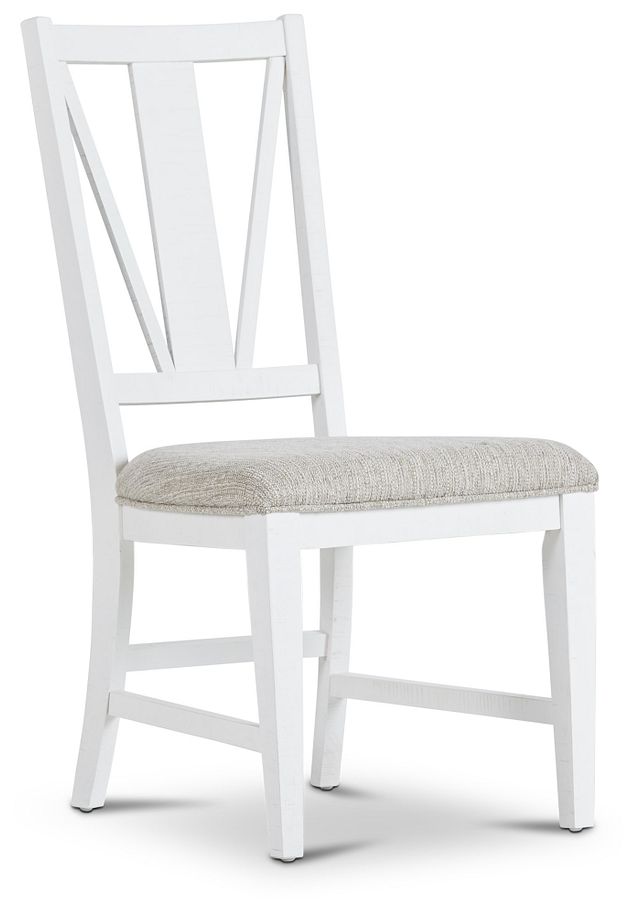 Heron Cove White Upholstered Side Chair (1)