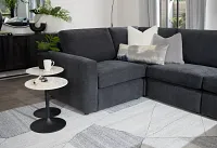 Langston Gray Velvet Lumbar Accent Pillow