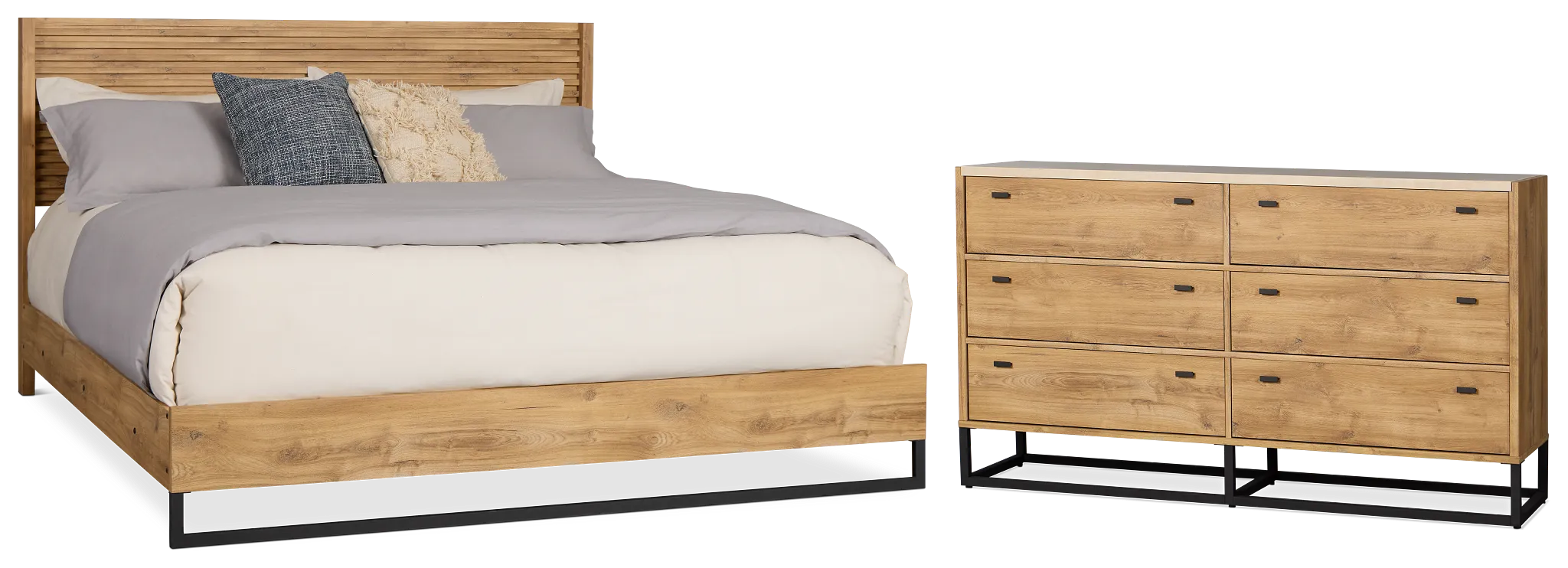 Perry Light Tone Panel Bedroom