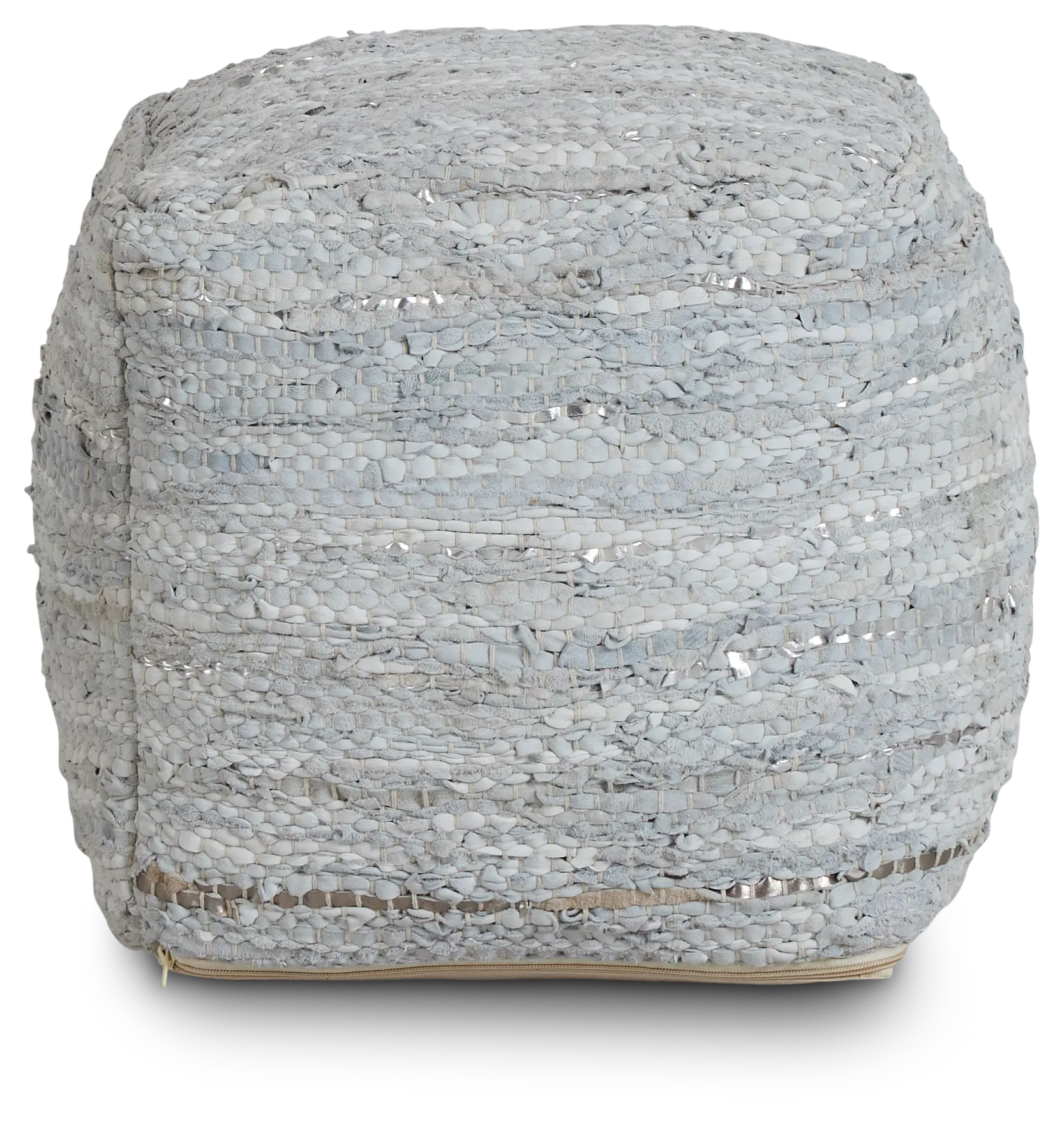 Ayana Silver Accent Pouf Ayana Silver Accent Pouf