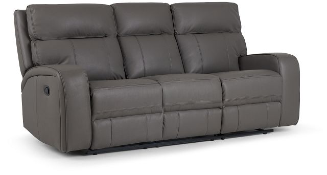 Rhett Gray Micro Reclining Sofa (2)
