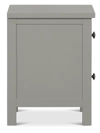 Charleston Gray 2-drawer Nightstand