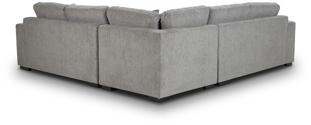 Blakely Gray Fabric Small Two-arm Sectional