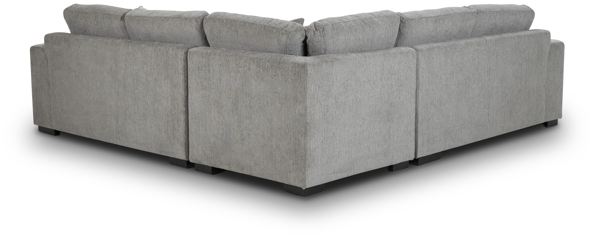 Blakely Gray Fabric Small Two-arm Sectional