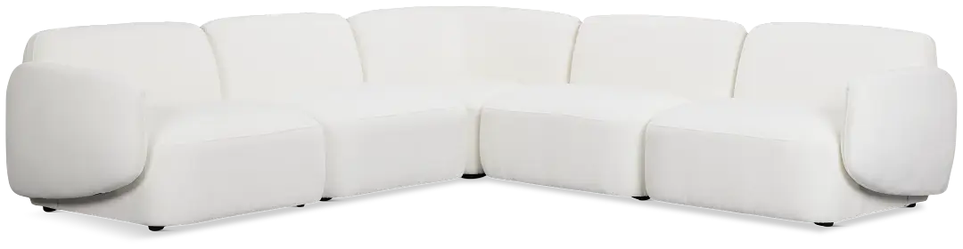 Halsey White Fabric Small Two-arm Sectional Halsey White Fabric Small Two-arm Sectional