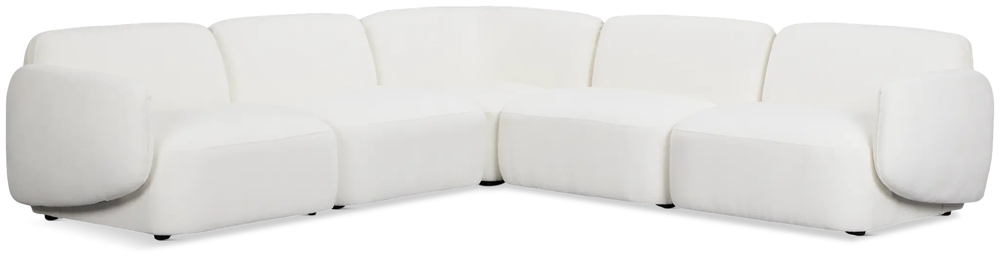 Halsey White Fabric Small Two-arm Sectional Halsey White Fabric Small Two-arm Sectional