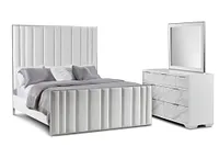 Ocean Drive White Metal Panel Bedroom