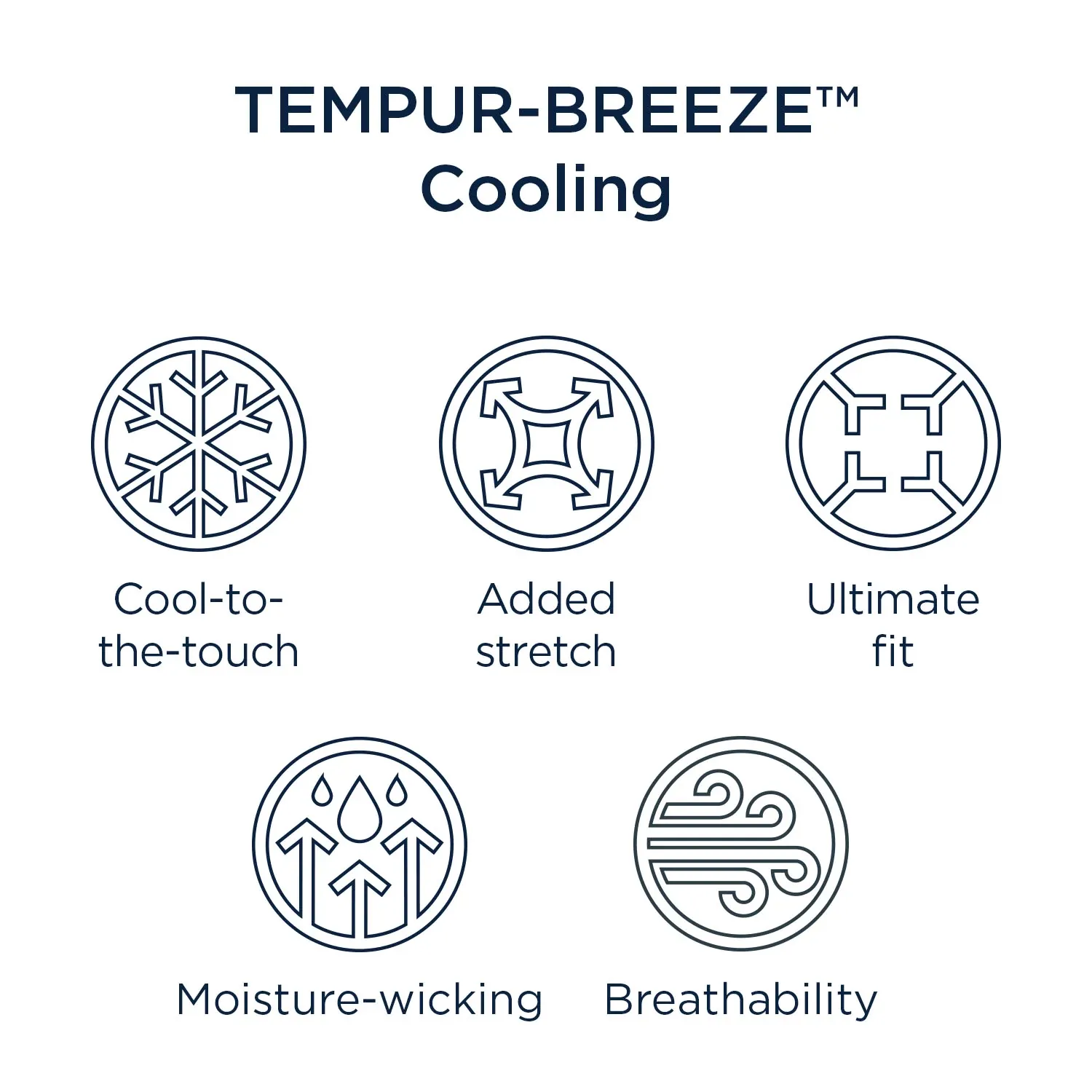 Tempur-pedic Breeze Cooling White Tencel Ctn Sheets