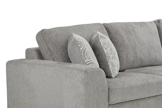 Blakely Gray Fabric Small Two-arm Sectional