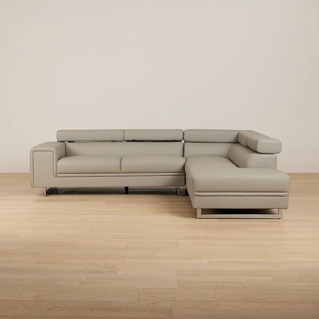 Drew Gray Micro Right Chaise Sectional