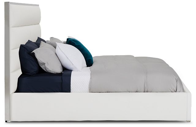 Cortina White Uph Platform Bed