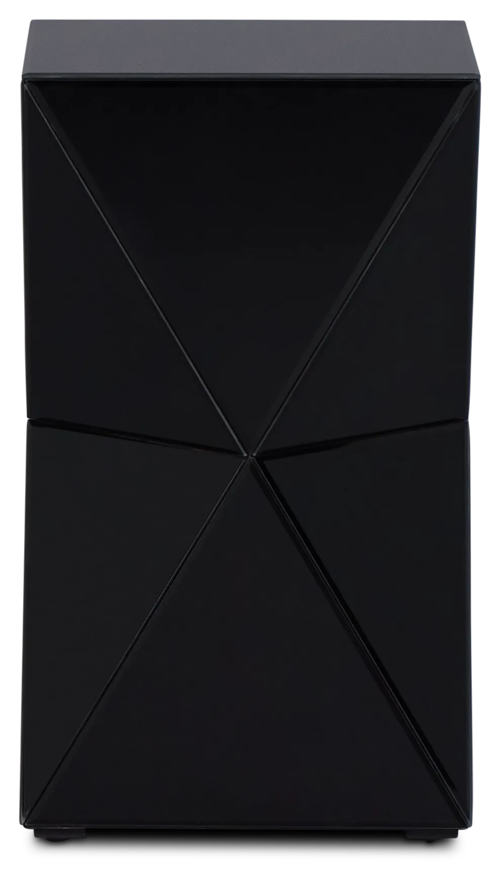 Alexia Black Glass End Table