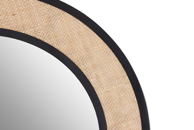 Cali Beige Rattan Mirror