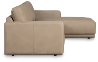 Kellan Taupe Leather Right Chaise Sectional