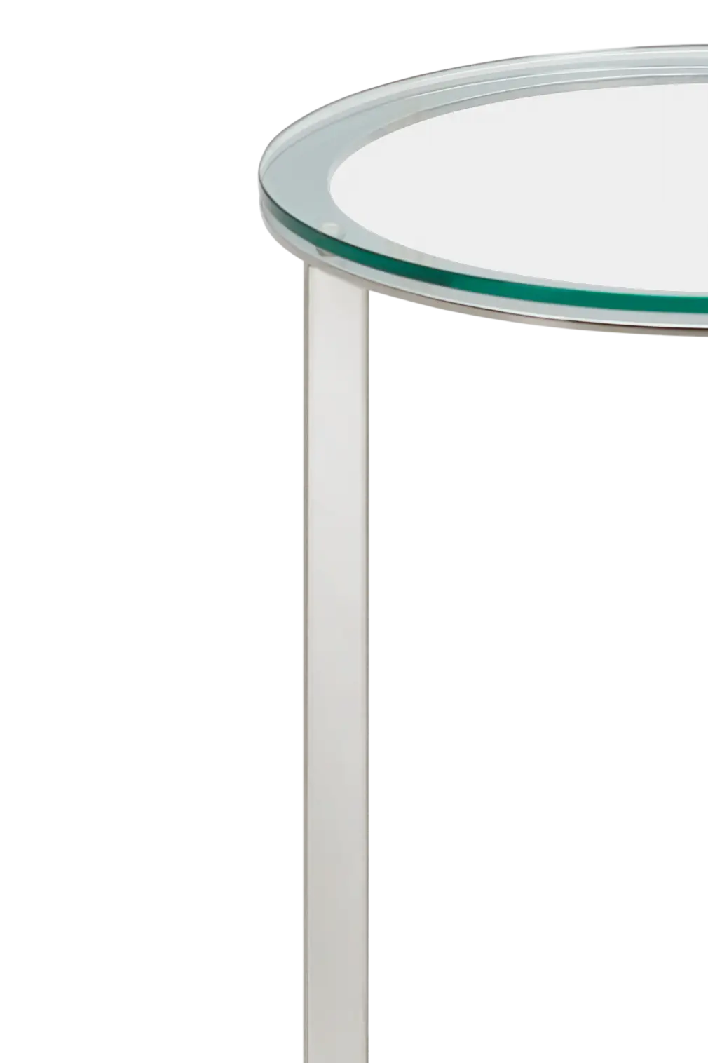 Dalston Clear Metal Round End Table Dalston Clear Metal Round End Table