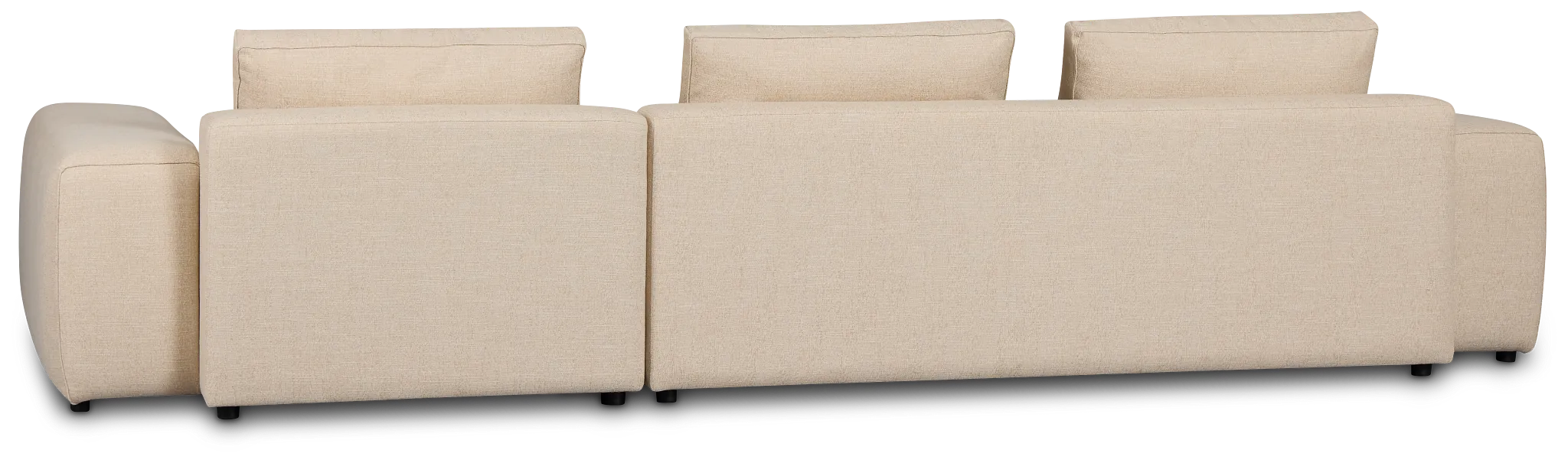 Cleo Beige Fabric Right Chaise Sectional