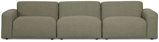 Baylor Green Fabric 3-piece Modular Sofa