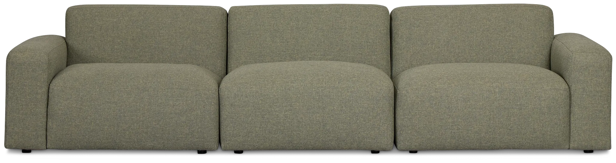Baylor Green Fabric 3-piece Modular Sofa