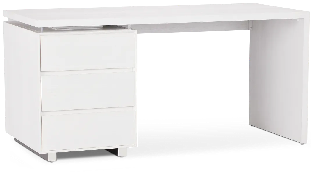 Bal Harbour White Acrylic Desk