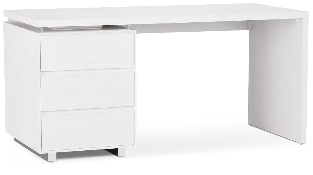 Bal Harbour White Acrylic Desk Bal Harbour White Acrylic Desk