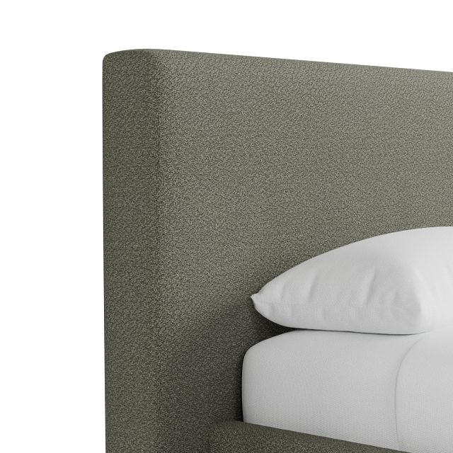 Grayton Sutton Green 44" Upholstered Platform Bed