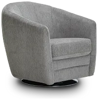 Blakely Gray Fabric Swivel Chair